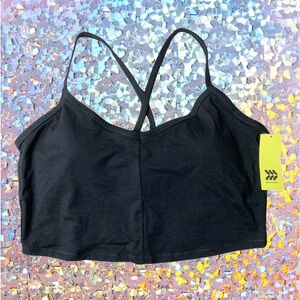 All in Motion Heathered Black Sports Bra Tank